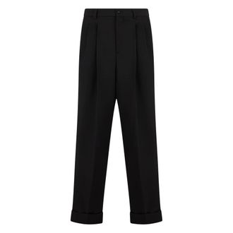 Dolce & Gabbana Wool Gabardine Broeken - Heren - Broeken - Zwart - Maat: M Gabardine