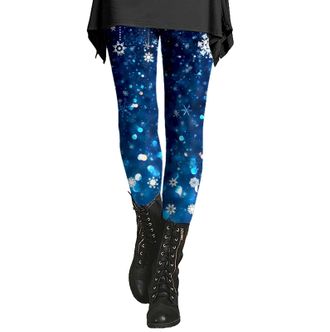 Generic Winter Patterned Leggings For Women Uk Sparkly Trousers For Women Uk Joggers Tailored Sequin Bottoms Glitter Printed Plaid Sweatpants Elasticated Wais