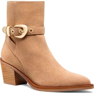 Stuart Weitzman Maven Western Bootie in New Camel/Caramel at Nordstrom Rack, Size 10