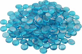 vidaXL Piedra De Vidrio 17-19 Mm Azul Aqua Cristal Vidaxl