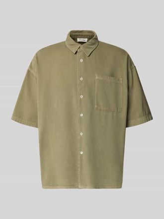 American Vintage American Vintage Relaxed Fit Freizeithemd mit Brusttasche Modell LYCAZ in Khaki, Gr&ouml;&szlig;e M/L