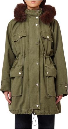 Liu Jo Wf 6002 T718A Parka - Dames - Parka Jassen - Groen - XS - Katoen - Jassen