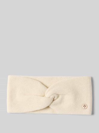 Fraas Kaschmirstirnband mit Label-Applikation in Offwhite, Größe 1