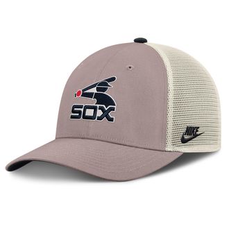 Nike Chicago White Sox Cooperstown Rise Nike Mens MLB Adjustable Trucker Hat in Brown | NB1L0M6HCWS-L4S