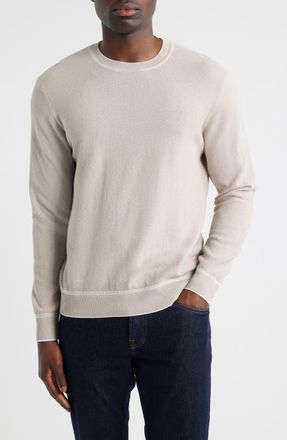 Robert Barakett Kaede Cotton Crewneck Sweater in Sand at Nordstrom, Size Xx-Large