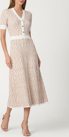Shoshanna Talmadge Texture Knit Alison Dress in Neutral Multi/optic at Nordstrom, Size X-Small