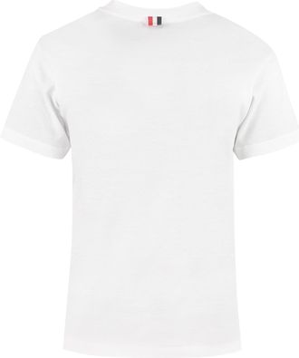 Thom Browne Womens Cotton Crew-Neck T-Shirt White T-Shirts & Jerseys