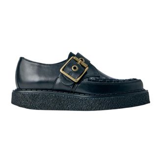 Vivienne Westwood Flats, female, Black, Size: 7 US Buckle Detail Leather Loafers