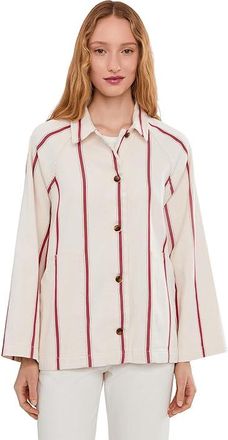 Faherty Tideweave Chore Jacket Womens Jacket Northbay Stripe : SM, Cotton