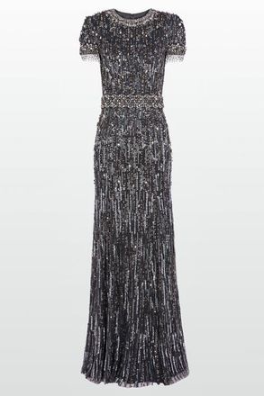 Jenny Packham Roxy Gown in Shadow Grey at Nordstrom, Size 10 Uk