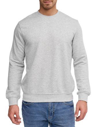 Indicode Sweatshirt INDICODE INFence, Herren, Gr. XXL, grau (lt grau mix), Sweatware, Obermaterial: 60% Baumwolle, 40% Polyester, unifarben, regular fit normal