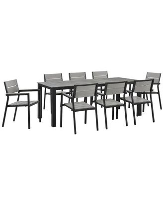 ModWay Outdoor Maine 9Pc Outdoor Patio Dining Set