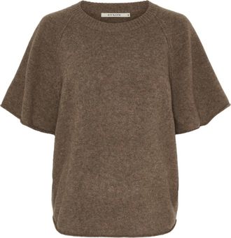 BTF-CPH Jersey de manga corta de yak - Knitwear - Mujer - Beige - XS