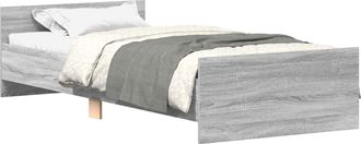 vidaXL Estructura De Cama Sonoma Gris 80 X 200 Cm Madera De Ingenier&iacute;a Vidaxl