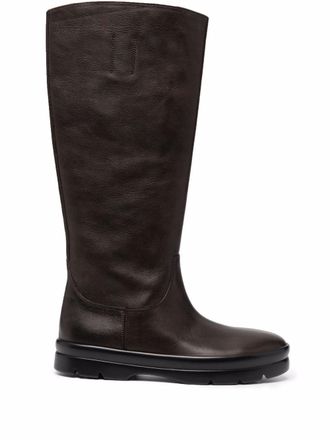 The Row knee-length leather boots - women - Calf Leather/Rubber/Leather - 39 - Brown