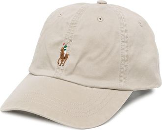Polo Ralph Lauren logo-embroidered cotton cap - men - Cotton/Elastane - One Size - Brown