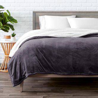 OEM Manta Polar Bare Home - Suave Y Mullida - Reversible - Ligera - Tama&ntilde;o Doble/king, Color Morado Berenjena