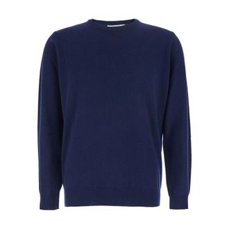 KANGRA Truien & Vesten, Heren, Blauw, XL, Kasjmier, Trui met ronde hals en ribgebreide boorden