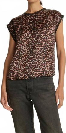 Nation Ltd Helen Crew Neck Top In Winter Leopard
