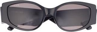 Balenciaga 56mm Oval Sunglasses in Black Black Grey at Nordstrom Rack