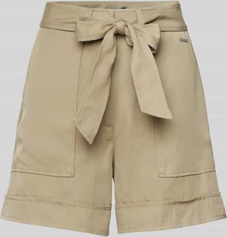 Guess Regular Fit Shorts mit Bindegürtel Modell NEW NINA in Schilf, Größe XS