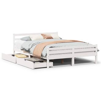 Berkfield Home Bed Frame without Mattress White 140x200 cm Solid Wood Pine