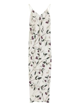 Stella McCartney cherry-print midi dress - Neutrals