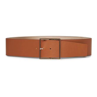 Max Mara Belts, female, Brown, Size: S Wide Leather Belt