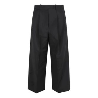 Givenchy Cropped Double-Pleat Broeken - Dames - Broeken - Zwart - Maat: XS Wol