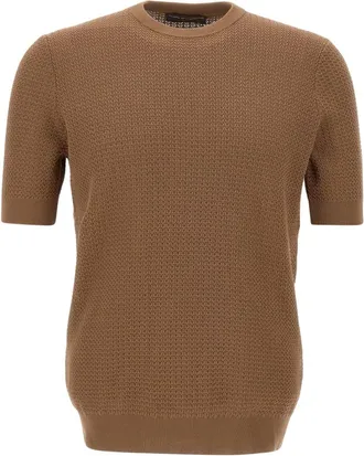FILIPPO DE LAURENTIIS Truien & Vesten, Heren, Bruin, M, Round-neck Truien