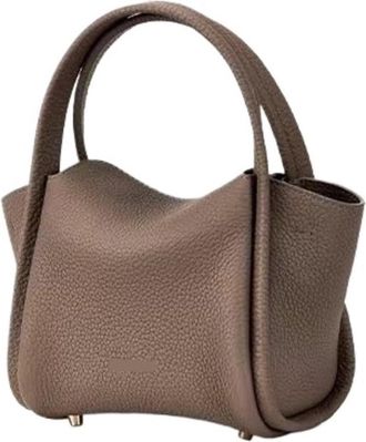 Generic Compatible For Mini Bag Grain Texture Magnetic Closure Protective Metal Feet With Gift Box(So-16-Elephant Gray)