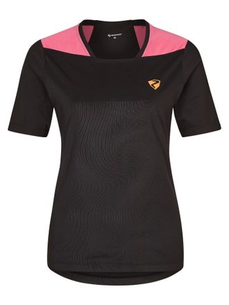 Ziener T-Shirt ZIENER NADELIA, Damen, Gr. 46, schwarz, Obermaterial: 1. 92% Polyester, 8% Elasthan; 2. 85% Polyester, 15% Baumwolle, Shirts T-Shirt
