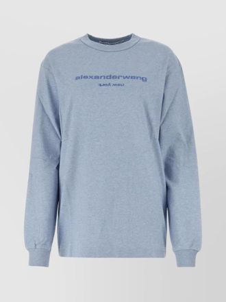 Alexander Wang oversize lurex cotton long-sleeve top