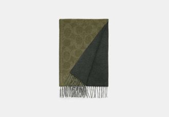 Coach Reversible Signature Cashmere Muffler