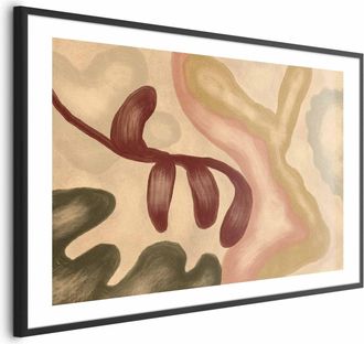 OEM P&oacute;ster - Formas Coloridas - Figuras Con Acabado De Cal Desgastada