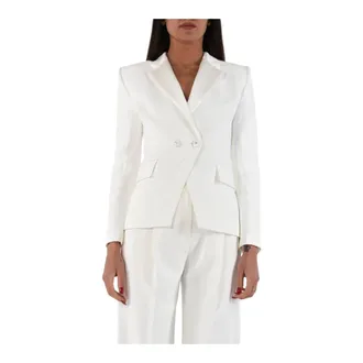 Elisabetta Franchi Satin Lapel Crepe Jacket
