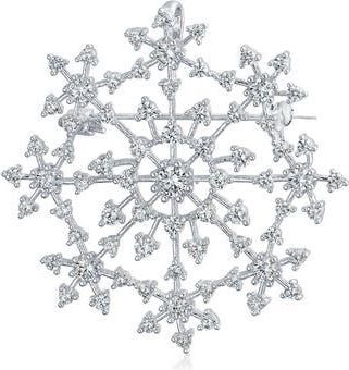 Bling Jewelry Large Holiday CZ Brooch in Clear at Nordstrom Rack