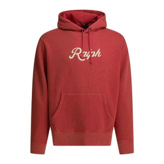 Polo Ralph Lauren Hoodies & sweatvesten, Heren, Rood, XL, Katoen, Ralph Logo Pullover Hoodie