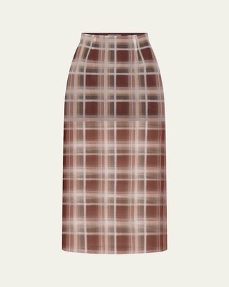 Frame Denim The Plaid Organza Skirt