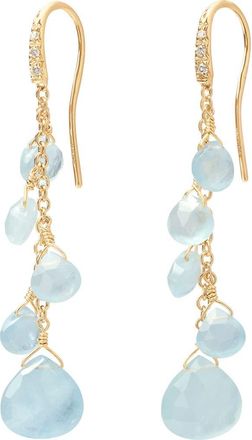 Marco Bicego Paradise Aquamarine Drop Earrings in 18K Yellow Gold at Nordstrom