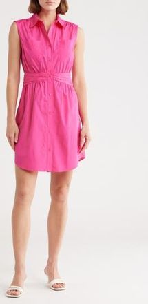 Derek Lam Cora Sleeveless Cotton Shirtdress in Magenta at Nordstrom Rack, Size 12