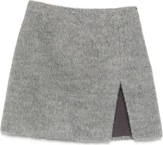 Andamane Mini-rok met split - Grijs
