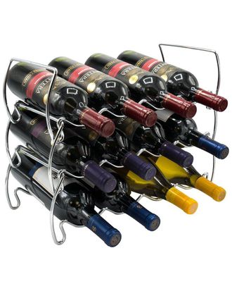 Sorbus 3-Tier Stackable Bamboo Wine Rack