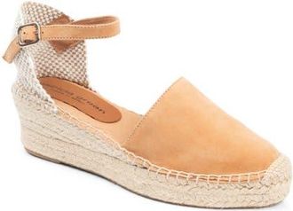 Patricia Green Sahara Ankle Strap Espadrille Wedge in Tan Suede at Nordstrom, Size 10