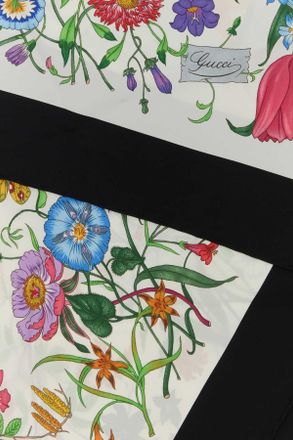 Gucci Womens Miss Flora Scarf White Silk