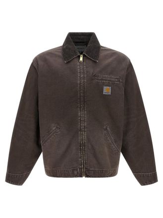 Carhartt Work in Progress Brown Solid Shirt Collar Jacket