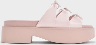 Charles & Keith Dorri Triple-Bow Platform Sandals