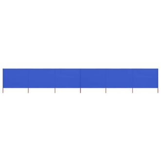 Berkfield Home 6-panel Wind Screen Fabric 800x160 cm Azure Blue