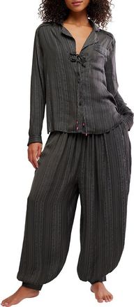 Free People Lets Sleep in Pajamas in Washed Black at Nordstrom, Size X-Large
