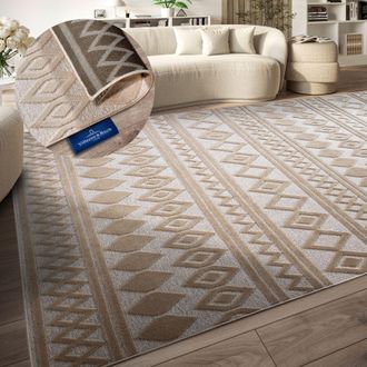 Villeroy & Boch Teppich »Catherine« rechteckig 5,5 mm Höhe Wohnzimmer, Schlafzimmer, Modern, Hoch-Tief Effekt, Flur